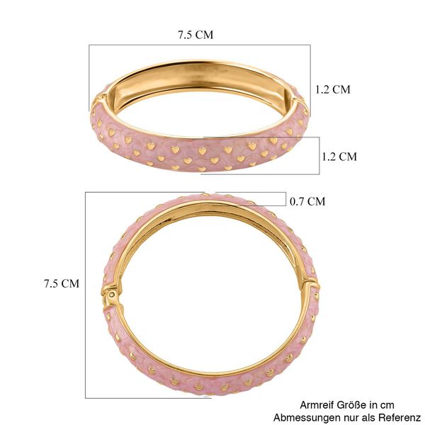 Emaille-Armreif im Punkt-Design, Rosa, ca. 18,5 cm image number 7