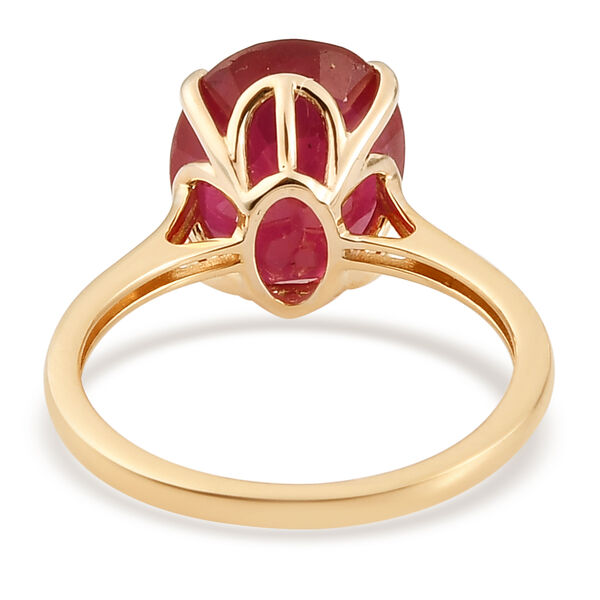 Afrikanischer Rubin Solit&auml;r-Ring, (Fissure gef&uuml;llt), 375 Gelbgold image number 5