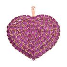 Ilakaka Rosa Saphir (Fissure gefüllt) Anhänger 925 Silber 750 Roségold Vermeil ca. 30.09 ct