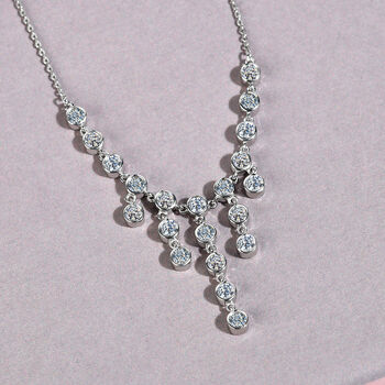 Moissanit Halskette, 45 cm - 1,89 ct.