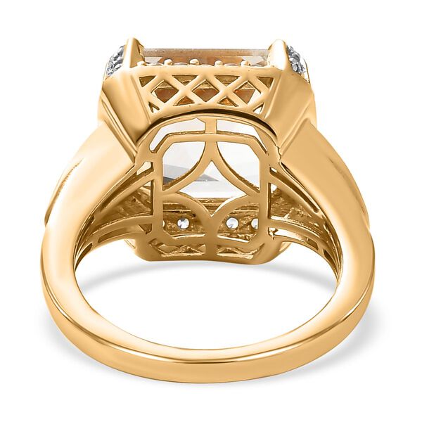 Prasiolith und Zirkon Ring- 7,10 ct. image number 6