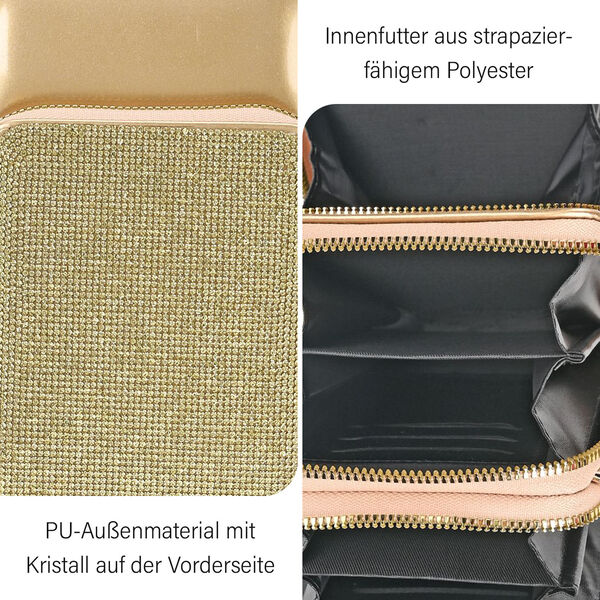 Elegante Umh&auml;ngetasche mit RFID-Schutz, Gold image number 3