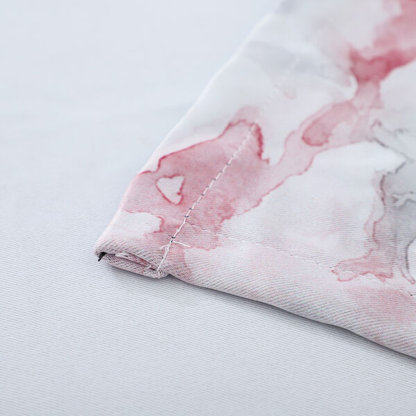 2er-Set - Verdunkelungvorh&auml;nge mit 8 Metallringen, Blumenmuster, Rot-Rosa und Wei&szlig;&nbsp; image number 4