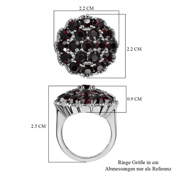 Granat Kristall Ring, Edelstahl (Gr&ouml;&szlig;e 16.00) image number 6