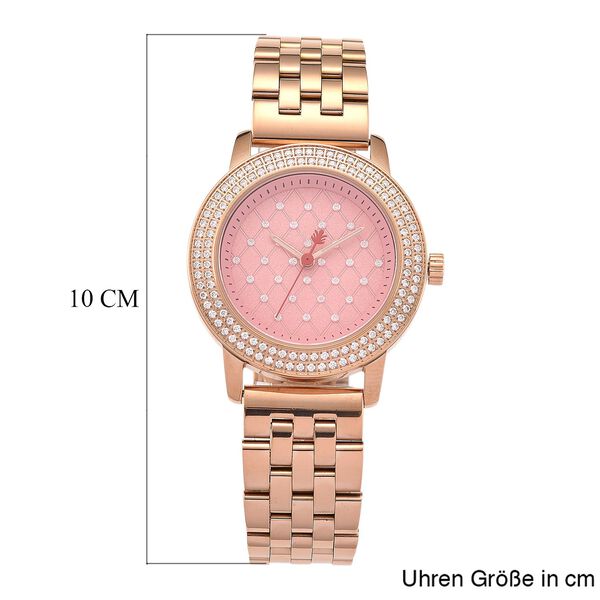 WILLIAM HUNT - Schweizer Uhrwerk, Saphirglas, Moissanit, Uhren 316L Edelstahl IP Rosa Plattierung image number 7