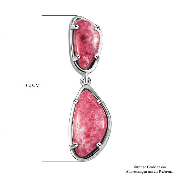 Norwegische Thulit-Ohrringe, 925 Silber platiniert ca. 14.71 ct image number 5