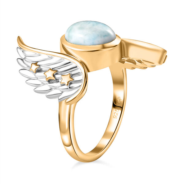GP Kollektion - Celestial Dream - Larimar, Kanchanaburi Blauer Saphir Ring 925 Silber  (Größe 19.00) ca. 2.39 ct image number 5
