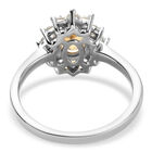 Citrin und Zirkon Ring 925 Silber platiniert  ca. 1,36 ct image number 5