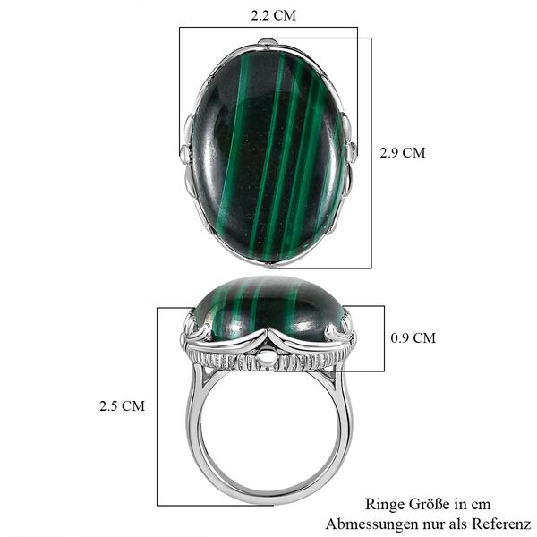 Malachit Ringe Edelstahl (Gr&ouml;&szlig;e 16.00) ca. 28.20 ct image number 6