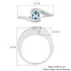 Himmelblauer Topas Bypass Ring 925 Silber  ca. 1,18 ct image number 6