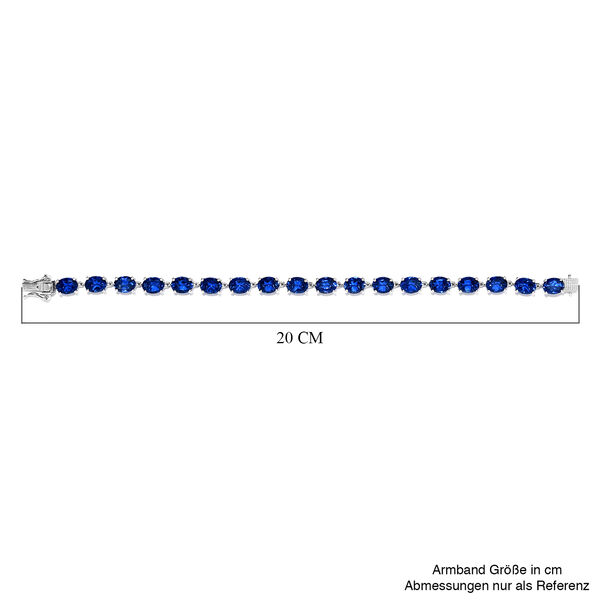 Ceylonfarbenes Quarz-Armband, 19 cm, 925 Silber platiniert - 23,92 ct.  image number 6