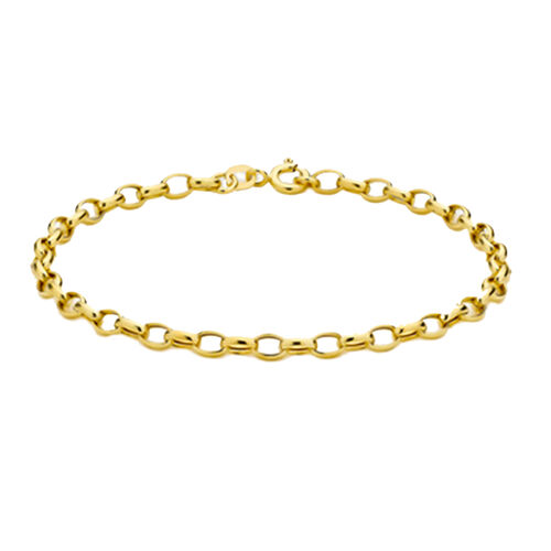 Italienisches Erbs-Armband ca. 19 cm 375 Gelbgold image number 0