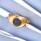 Meteorit Ring 925 Silber vergoldet  ca. 3,32 ct image number 1