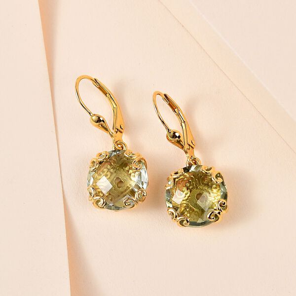 Prasiolith Ohrringe - 11,35 ct. image number 2