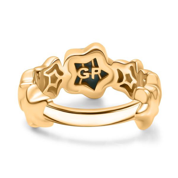 GP Celestial Dream Kollektion - Larimar, Kanchanaburi Blauer Saphir Ring 925 Silber 750 Gelb Vergoldet (Gr&ouml;&szlig;e 18.00) ca. 2.17 ct image number 6