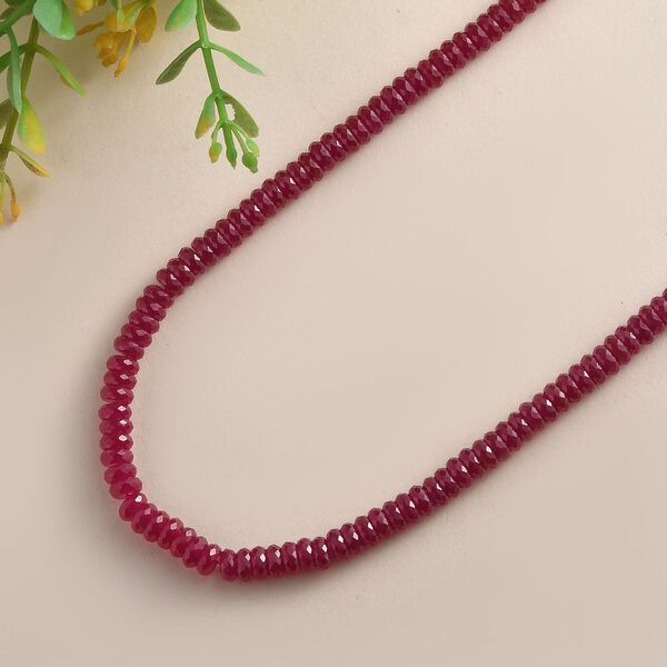 AAA afrikanische Rubin-Halskette, 45 cm - 141 ct. image number 9