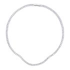 Weiße Zirkonia-Halskette, ca. 45 cm, reines Messing ca. 50,00 ct image number 0