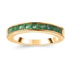 Kagem sambischer Smaragd-Ring in 925 Silber mit Gelbgold Vermeil - 0,73 ct. image number 3