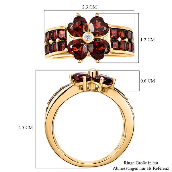 EVER TRUE Mosambik Granat Ring Nickelfreies Messing (Gr&ouml;&szlig;e 19.00) ca. 4,44 ct image number 6
