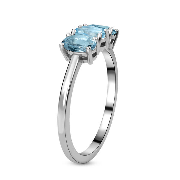 Himmelblauer Topas-Ring, 925 Silber  ca. 1,82 ct image number 4