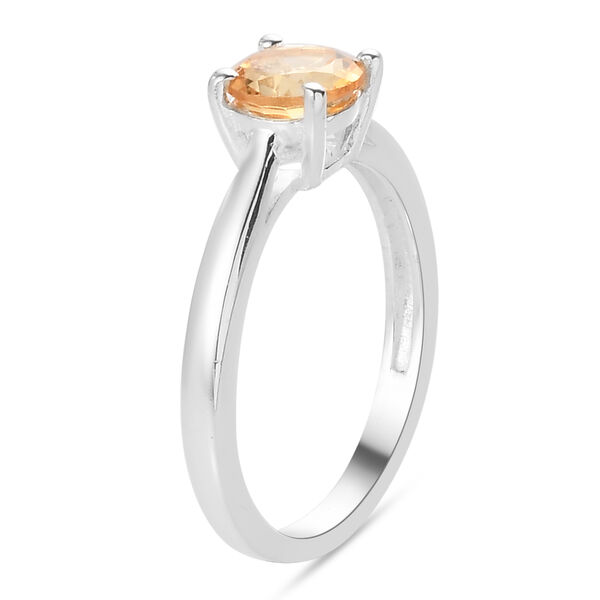 2er - Set Citrin Solit&auml;r-Ring und Ohrstecker, 925 Silber ca. 1,68 ct image number 5