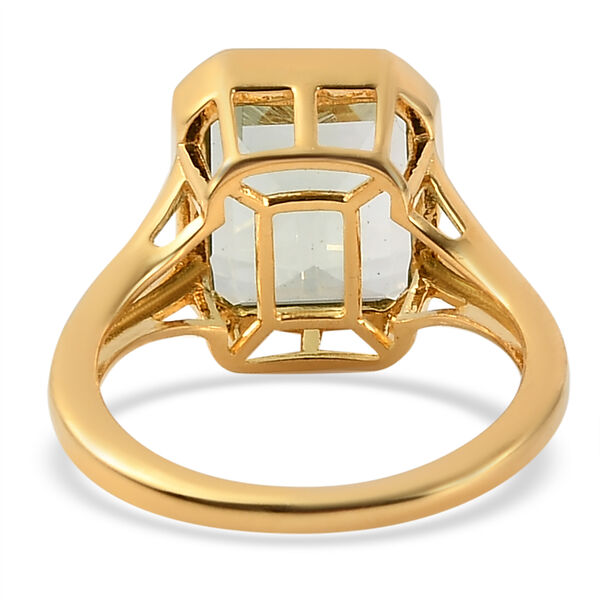 Prasiolith Solitär Ring in Silber, 4,19 ct. image number 5