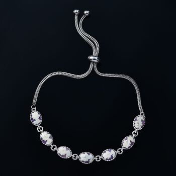 Italienische Kamee Armband aus Conch-Muschel in Silberton, 19cm