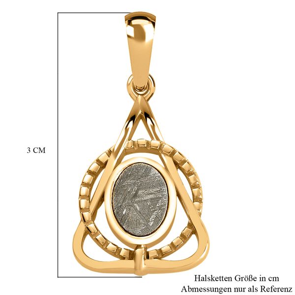 Meteorit Anhänger 925 Silber vergoldet ca. 3,01 ct image number 6