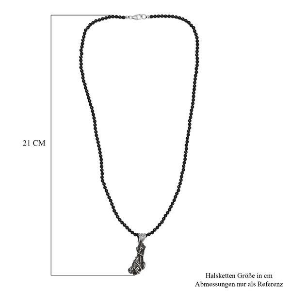 D'Joy Meteorit, Schwarzer Spinell Schmuckset ca. 45 cm 925 Silber rhodiniert ca. 80,40 ct. image number 5