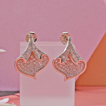 Lustro Stella Wei&szlig;er Zirkonia Ohrringe 925 Silber rhodiniert