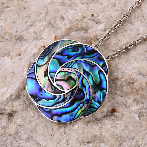 Royal Bali Kollektion- Abalone Muschel Rosen Anhänger image number 1