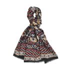 Wolkenweicher Schal, G&auml;nsebl&uuml;mchen-Druck, 90x180 cm, schwarz