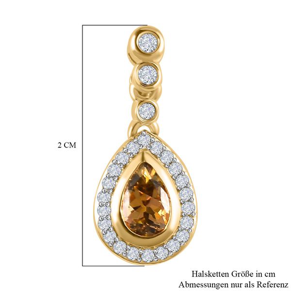 Nat&uuml;rliche, goldene Tansanit und Zirkon-Ohrringe - 1,24 ct. image number 6