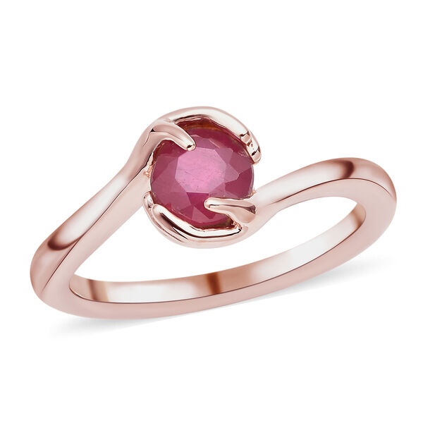 Afrikanischer Rubin-Ring, (Fissure gef&uuml;llt), 925 Silber ros&eacute;vergoldet image number 4