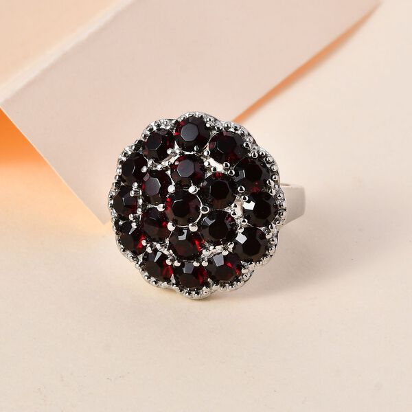 Granat Kristall Ring, Edelstahl (Gr&ouml;&szlig;e 16.00) image number 1