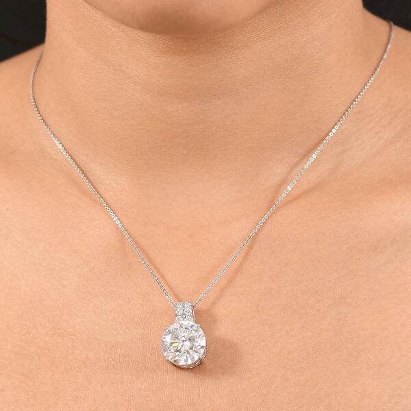 Moissanit Anhänger 925 Silber rhodiniert ca. 10,74 ct. image number 3