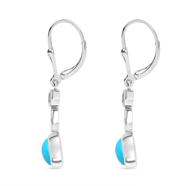 D'Joy AA Sleeping Beauty T&uuml;rkis, Tansanit Ohrringe 925 Silber rhodiniert ca. 2.63 ct image number 4