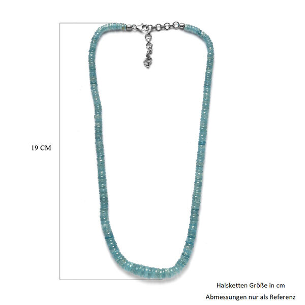 Aquamarin Halskette ca. 45 cm lange 925 Silber 131,40 ct image number 5