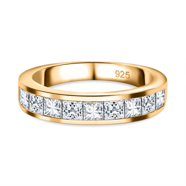 LUSTRO STELLA Zirkonia Ring in Silber mit Gelbgold Vermeil- 2,35 ct.