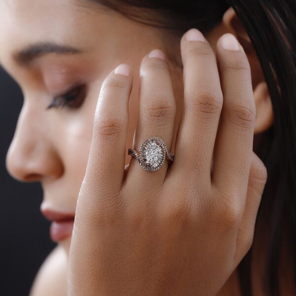 GP Royal Kollektion - Wei&szlig;er, Champagner Diamant und blauer Saphir-Ring - 1 ct. image number 3