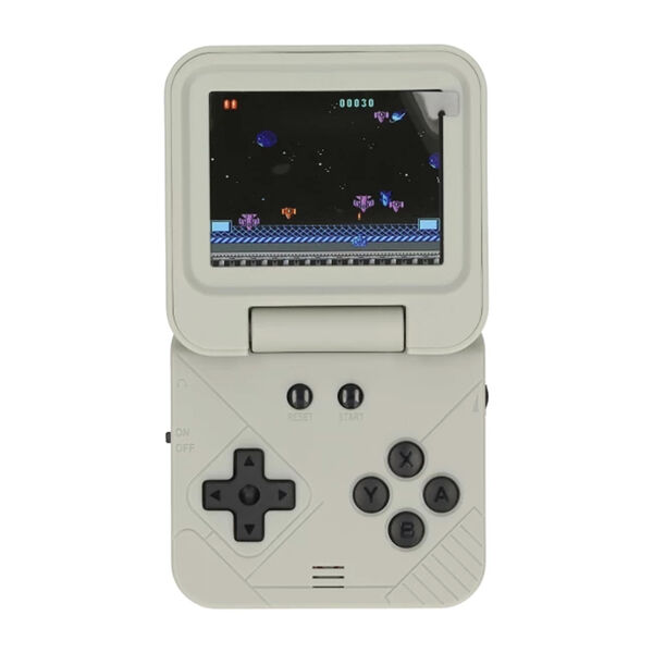 Retro-Handheld-Spielkonsole, Faltbar mit 240 der 80-ger | 2,8-Zoll-Farbdisplay, Grau image number 1