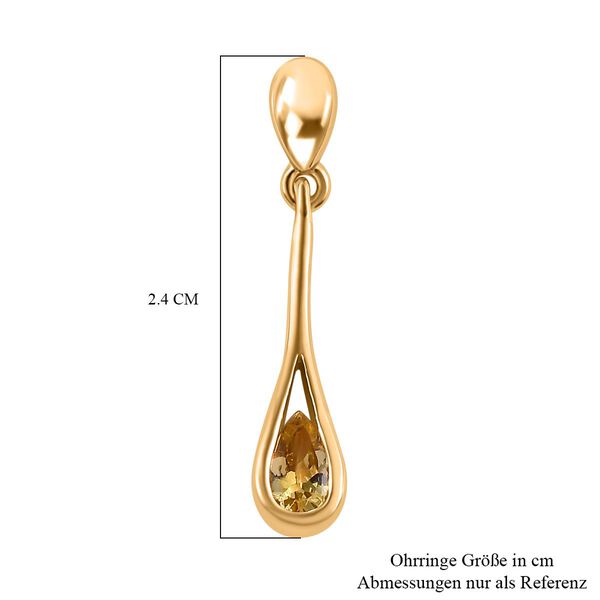 AA nat&uuml;rliche goldener Tansanit-Ohrringe - 0,39 ct. image number 6