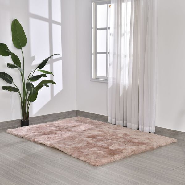 Kunstfell Teppich, Braun meliert