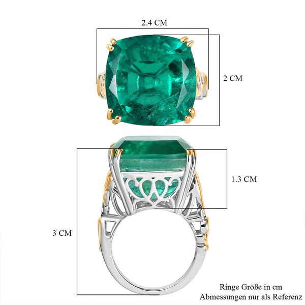 D'Joy Smaragd Triplett Quarz zweifarbiger Ring - 28,98 ct. image number 7