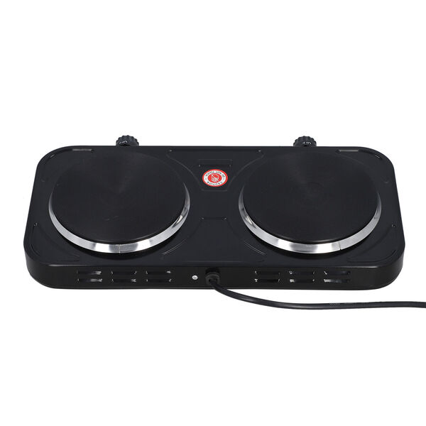 HOMESMART: Doppelkochplatte, 2000 Watt, Schwarz image number 3