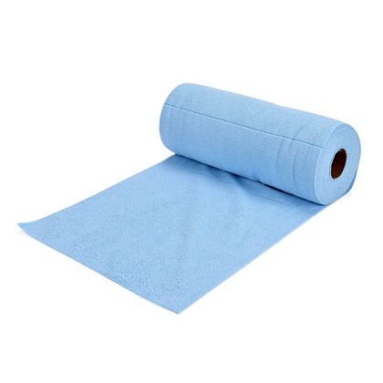 Wiederverwendbare Abrei&szlig;-Mikrofaser-Handtuchrolle - 30x30cm, 30 T&uuml;cher/Rolle, 180gsm, Meeresblau