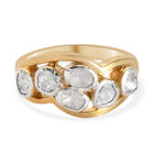 Polki Diamant Ring 925 Silber vergoldet (Größe 20.00) ca. 0,50 ct image number 0