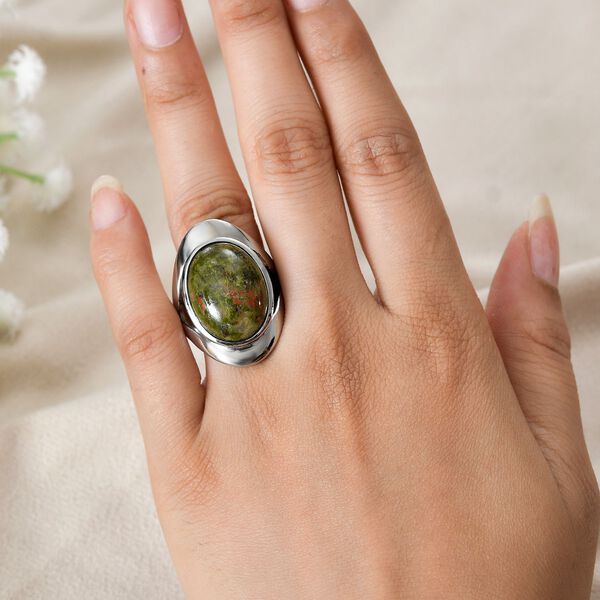 Unakite Ring - 18,01 ct. image number 3