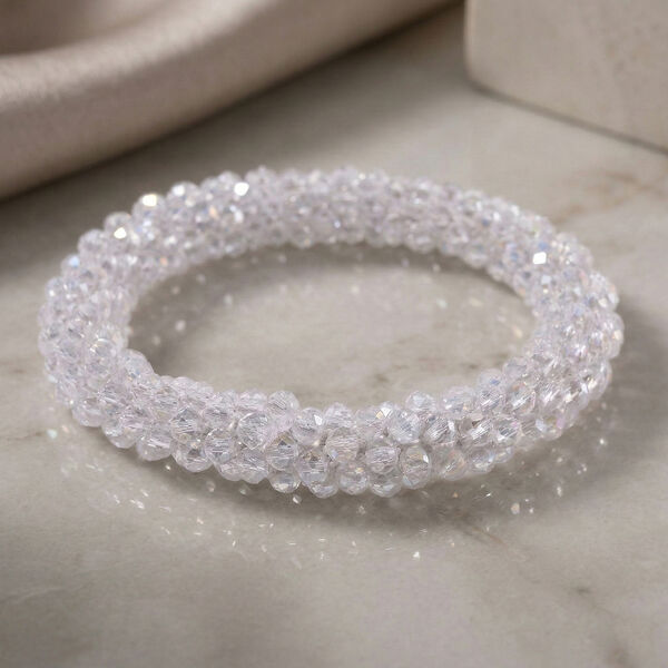 Flexibles, simuliertes mystisches wei&szlig;es Kristall-Armband image number 2