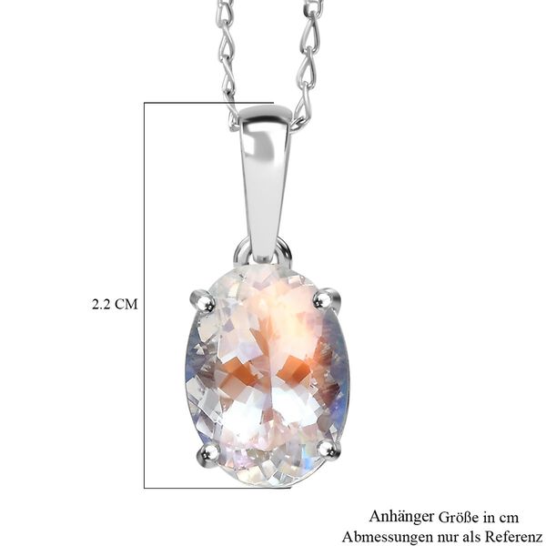 RHAPSODY 4 ct. AAAA nat&uuml;rlicher Malagasy Mondstein Anh&auml;nger mit 45cm Kette in 950 Platin image number 6